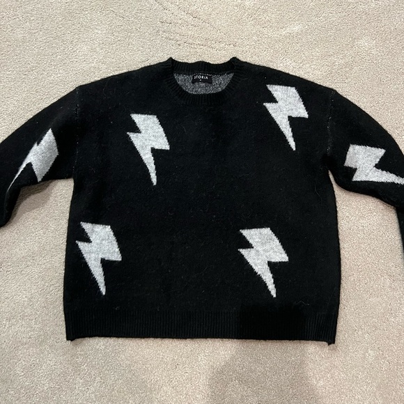 Storia Sweaters Storia Lightning Bolt Sweater Poshmark